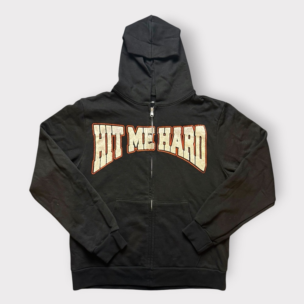 Billie Eilish Hit Me Hard and Soft Tour Zip Up Hoodie Black Organic Cotton L